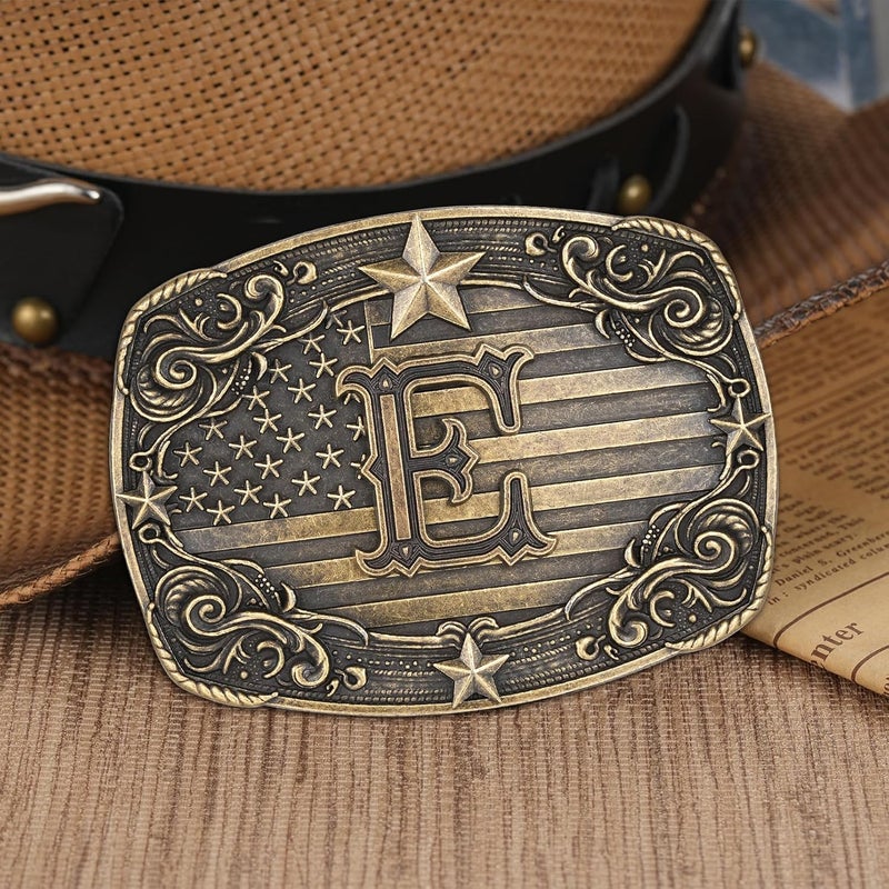 Flipslo Store Western Belt Buckle for Men Women Initial Letter A to Z Cowboy Belt Buckle Texas Buckle hebillas vaqueras para hombre - Image 3